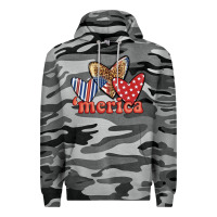 Slate Camo merica 4th of july hearts Premium Hoodie - BundleAndBundleShop