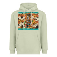 Matcha texas sunflower cactus cowhide Heavyweight Hoodie - Artiststas