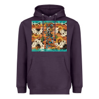 Plum texas sunflower cactus cowhide Heavyweight Hoodie - Artiststas