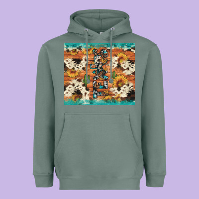 Texas Sunflower Cactus Cowhide Heavyweight Hoodie Designed By Artiststas