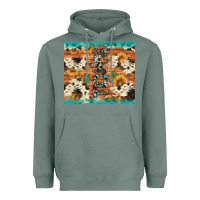 Sage texas sunflower cactus cowhide Heavyweight Hoodie - Artiststas
