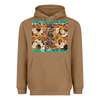 Toasted Coconut texas sunflower cactus cowhide Heavyweight Hoodie - Artiststas
