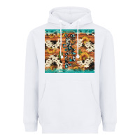 White texas sunflower cactus cowhide Heavyweight Hoodie - Artiststas