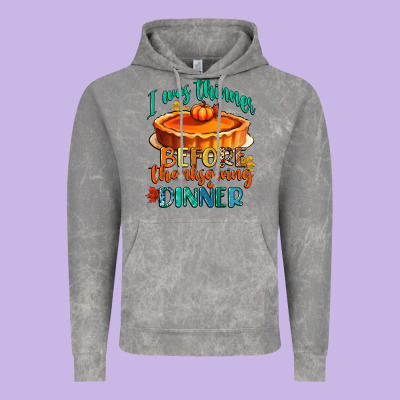 I Was Thinner Before Thanksgiving Dinner Vintage Hoodie Designed By Cowgirlartshop