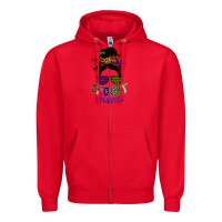 Red spooky mama Zipper Hoodie - SublimationCraftShop