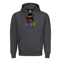 Smoke spooky mama Zipper Hoodie - SublimationCraftShop