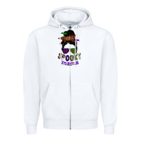 White spooky mama Zipper Hoodie - SublimationCraftShop