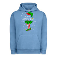 Pigment Pebble Blue matching family group i'm the jovie elf christmas t shirt Urban Hoodie - minhPixels