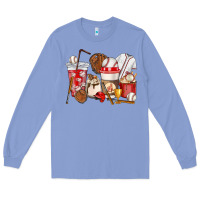 Colony Blue Baseball coffee cups Long Sleeve Tee - HowdyJamesFarm