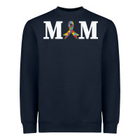 Navy LIL Autism Mom Heavyweight Sweatshirt - CowhideDigitalArt