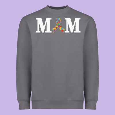 Lil Autism Mom Heavyweight Sweatshirt Designed By Cowhidedigitalart