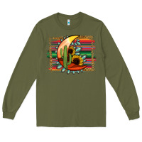 Army Green Desert Moon With Serape Background Long Sleeve Tee - Jasminsmagicworld
