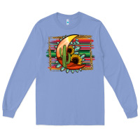 Colony Blue Desert Moon With Serape Background Long Sleeve Tee - Jasminsmagicworld