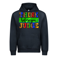 Navy think before you judge Urban Hoodie - AdoDesignShop