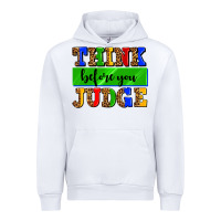 White think before you judge Urban Hoodie - AdoDesignShop