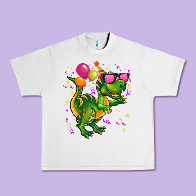 Birthday T Rex Pink Urban Heavy Tee Designed By Cowgirlartshop