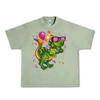 Oil Green birthday t rex pink Urban Heavy Tee - CowGirlArtShop