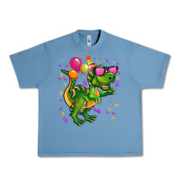 Pebble Blue birthday t rex pink Urban Heavy Tee - CowGirlArtShop