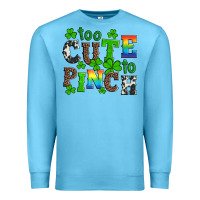 Ocean Blue st patricks too cute to pinch Premium Sweatshirt - Artiststas