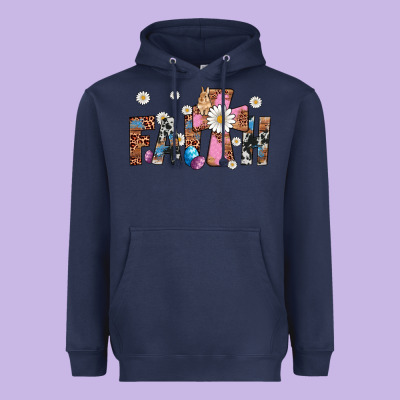 Faith Cross Heavyweight Hoodie Designed By Artiststas