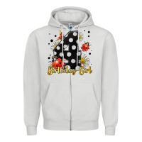 Ladybug Birthday Girl Age 4 Zipper Hoodie | Teevron