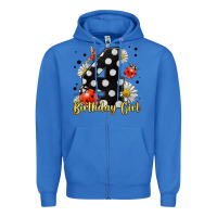 True Royal ladybug birthday girl age 4 Zipper Hoodie - LillyAllenDesigns