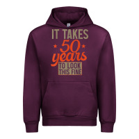 Mauve Wine 50 years old 50th birthday gifts for men and women Urban Hoodie - minhPixels