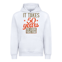 White 50 years old 50th birthday gifts for men and women Urban Hoodie - minhPixels