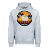 Heather Grey Vieques Puerto Rico Urban Hoodie - minhPixels