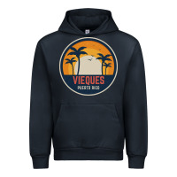 Navy Vieques Puerto Rico Urban Hoodie - minhPixels