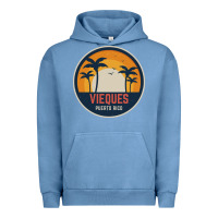 Pigment Pebble Blue Vieques Puerto Rico Urban Hoodie - minhPixels