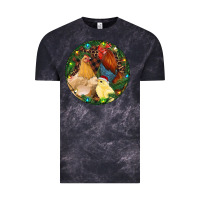 Cloud Black Christmas Chick Family Vintage Tee - RanaPortraitStore