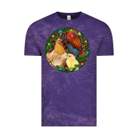 Cloud Purple Christmas Chick Family Vintage Tee - RanaPortraitStore