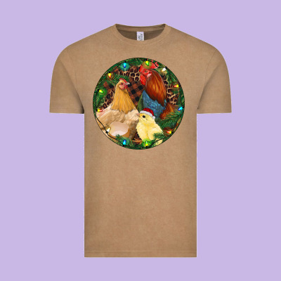 Christmas Chick Family Vintage Tee Designed By Ranaportraitstore