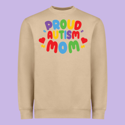 Lil Autism Mom Heavyweight Sweatshirt Designed By Cowhidedigitalart