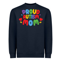 Navy LIL Autism Mom Heavyweight Sweatshirt - CowhideDigitalArt