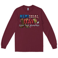 Burgundy Memorial day honor ans remember Long Sleeve Tee - CowGirlArtShop
