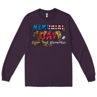 Plum Memorial day honor ans remember Long Sleeve Tee - CowGirlArtShop