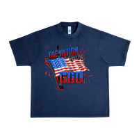 Navy one nation under god Urban Heavy Tee - CowGirlArtShop