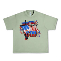 Oil Green one nation under god Urban Heavy Tee - CowGirlArtShop
