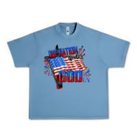 Pebble Blue one nation under god Urban Heavy Tee - CowGirlArtShop