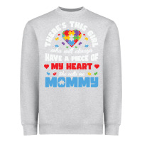 Heather Grey lil autism mom Heavyweight Sweatshirt - CowhideDigitalArt