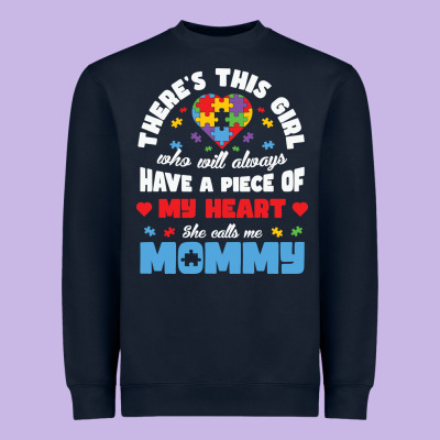 Lil Autism Mom Heavyweight Sweatshirt Designed By Cowhidedigitalart