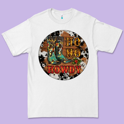 Christmas Cowboy Boots Premium Tee Designed By Ranaportraitstore