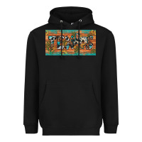 Black texas sunflower cactus cowhide leopard licence plate Heavyweight Hoodie - Artiststas