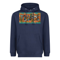 Navy texas sunflower cactus cowhide leopard licence plate Heavyweight Hoodie - Artiststas