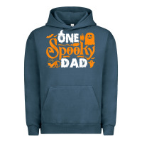 Pigment Midnight Navy one spooky dad funny cat boo dad halloween costume design t shirt Urban Hoodie - minhPixels