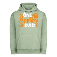 Pigment Oil Green one spooky dad funny cat boo dad halloween costume design t shirt Urban Hoodie - minhPixels