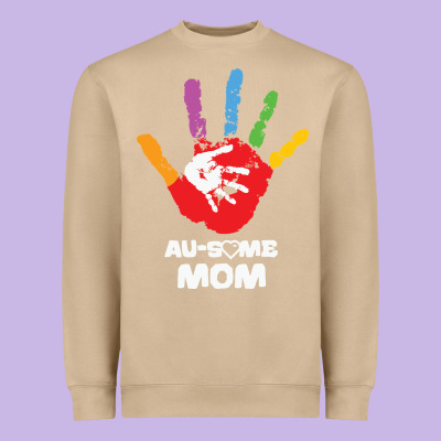 Lil Autism Mom Heavyweight Sweatshirt Designed By Cowhidedigitalart