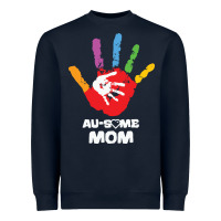 Navy LIL Autism Mom Heavyweight Sweatshirt - CowhideDigitalArt